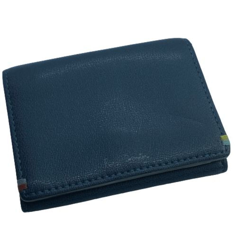 Authentic Paul Smith Black Leather Mini Double Sided Bifold Wallet